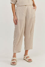 BARREL LEG LINEN PANT IN GINGER SLICE