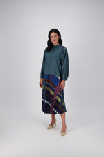 CROSSROADS PLEATED SKIRT - WOODLAND