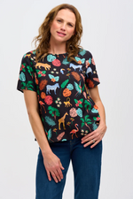 BETH TOP IN BLACK, TROPICAL SAFARI