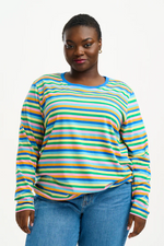 BRUNSWICK JERSEY TOP IN MULTI, CALIFORNIA STRIPE