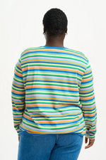 BRUNSWICK JERSEY TOP IN MULTI, CALIFORNIA STRIPE