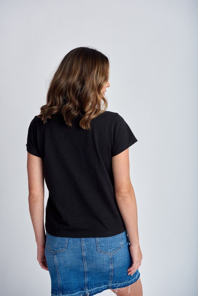 BASIC CREW NECK TEE - BLACK