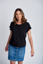 BASIC CREW NECK TEE - BLACK