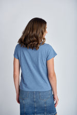 BASIC CREW NECK TEE - DEEP BLUE