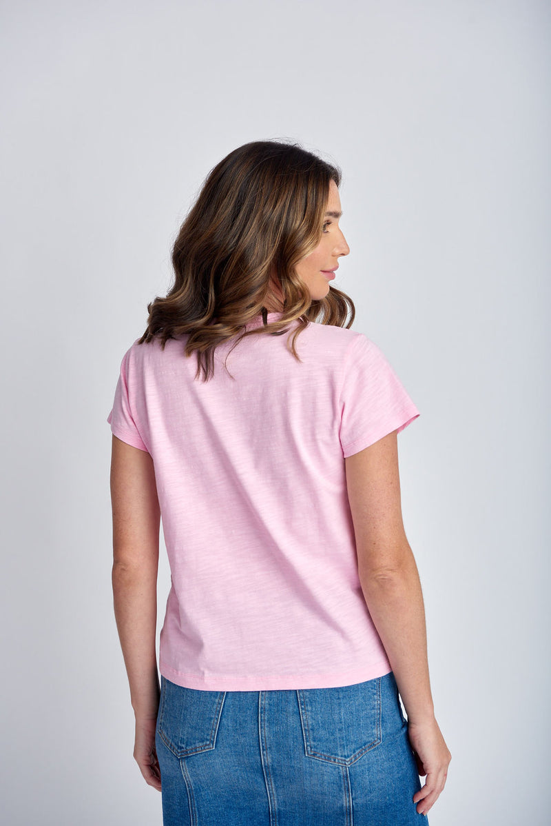 BASIC CREW NECK TEE - LOLLY PINK