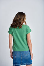 BASIC CREW NECK TEE - PALM GREEN