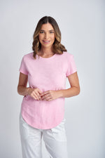 SHAPED HEM TEE - LOLLY PINK