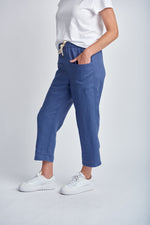 CASUAL LINEN POCKET PANT - DENIM