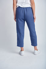 CASUAL LINEN POCKET PANT - DENIM