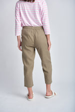 CASUAL LINEN POCKET PANT - TWIG