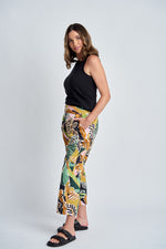 STRAIGHT LEG CROPPED PANT - JUNGLE PRINT