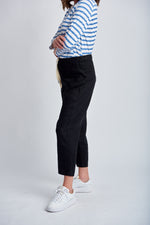 CASUAL LINEN POCKET PANT - BLACK