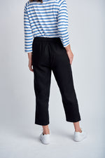 CASUAL LINEN POCKET PANT - BLACK