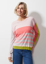 DIAGONAL STRIPE JUMPER IN PETAL