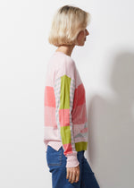 DIAGONAL STRIPE JUMPER IN PETAL