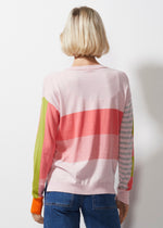 DIAGONAL STRIPE JUMPER IN PETAL