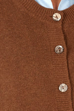 ESSENTIAL BUTTON VEST IN COFFEE