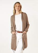 ESSENTIAL LONGLINE CARDI IN BARK