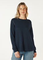 ESSENTIAL SHIRT BOTTOM KNIT IN DENIM