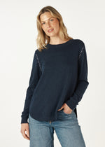 ESSENTIAL SHIRT BOTTOM KNIT IN DENIM