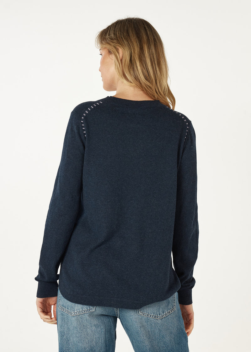 ESSENTIAL SHIRT BOTTOM KNIT IN DENIM