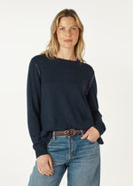 ESSENTIAL SHIRT BOTTOM KNIT IN DENIM