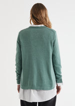 ESSENTIAL SHIRT BOTTOM KNIT IN MOSS