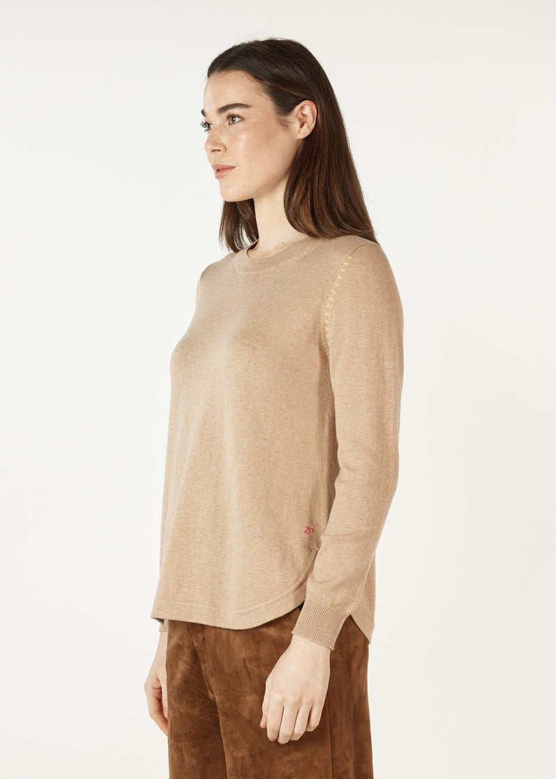 ESSENTIAL SHIRT BOTTOM KNIT IN OAT