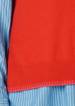 ESSENTIAL TWO TONE VEST IN ROUGE