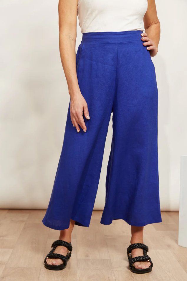 HALCYON CROP PANT: COBALT