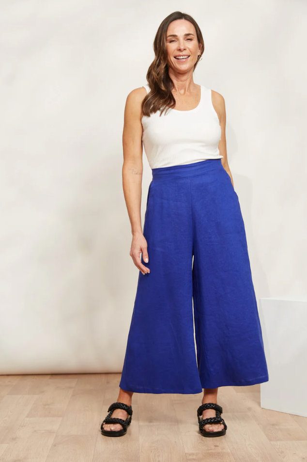 HALCYON CROP PANT: COBALT