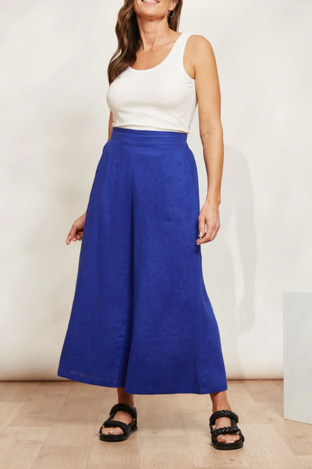 HALCYON CROP PANT: COBALT