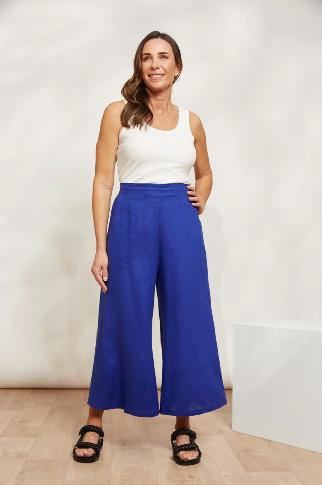 HALCYON CROP PANT: COBALT