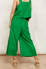 HALCYON CROP PANT: EMERALD