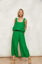 HALCYON CROP PANT: EMERALD