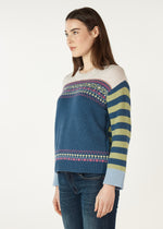 FAIRISLE JUMPER IN DENIM