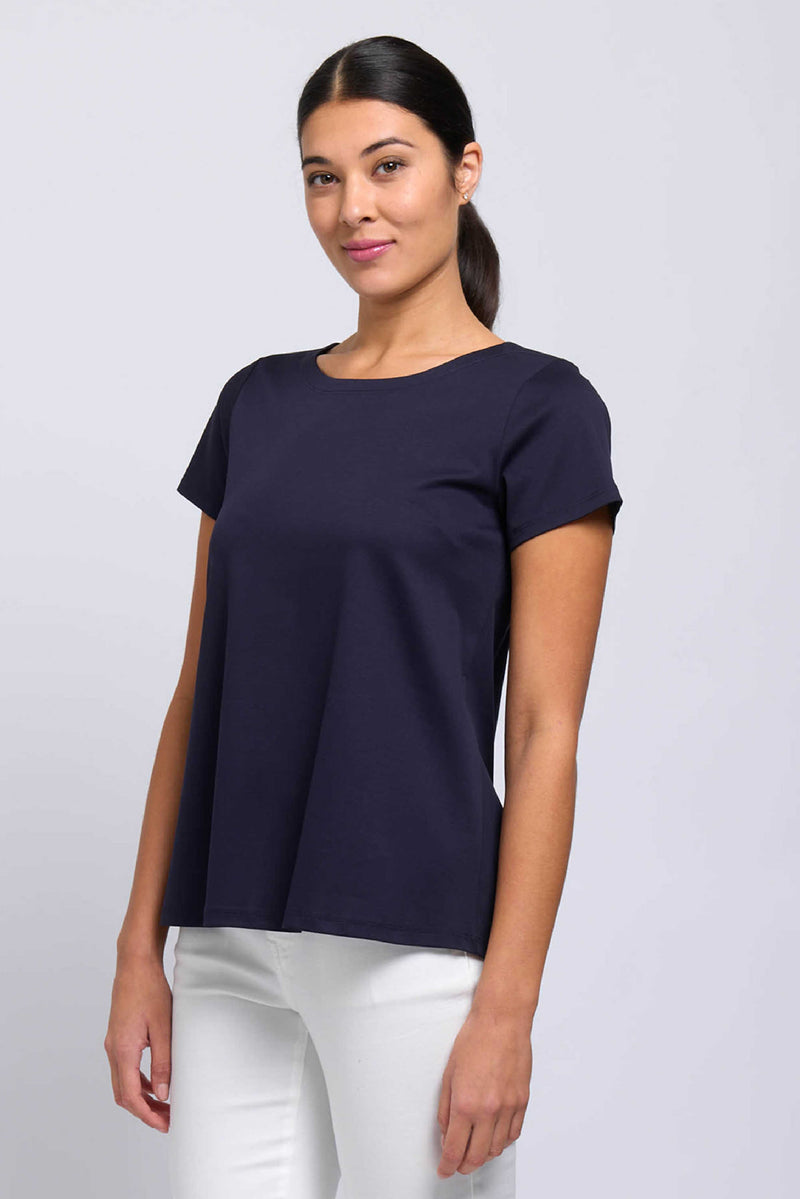 NATURAL FLARE TOP: NAVY