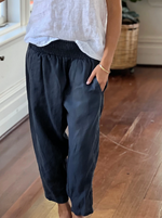 FRANKIE LINEN PANT: CHARCOAL