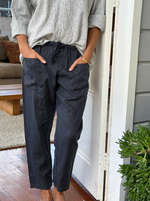 JESSIE LINEN PANT: CHARCOAL