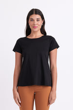 NATURAL FLARE TOP: BLACK