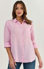 LINEN BOYFRIEND SHIRT IN PASTEL