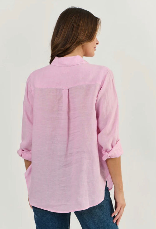 LINEN BOYFRIEND SHIRT IN PASTEL