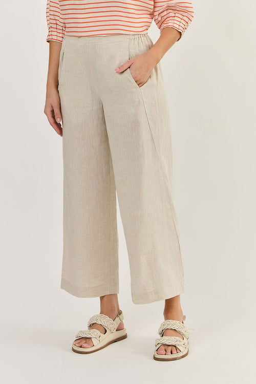 WIDE LEG PANT IN SAND