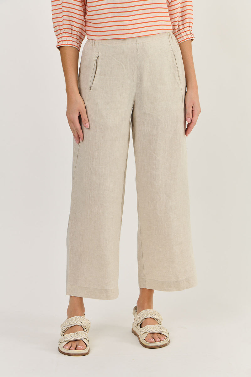 WIDE LEG PANT IN SAND