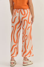 WIDE LEG PANT IN TAMARIND RIBBON