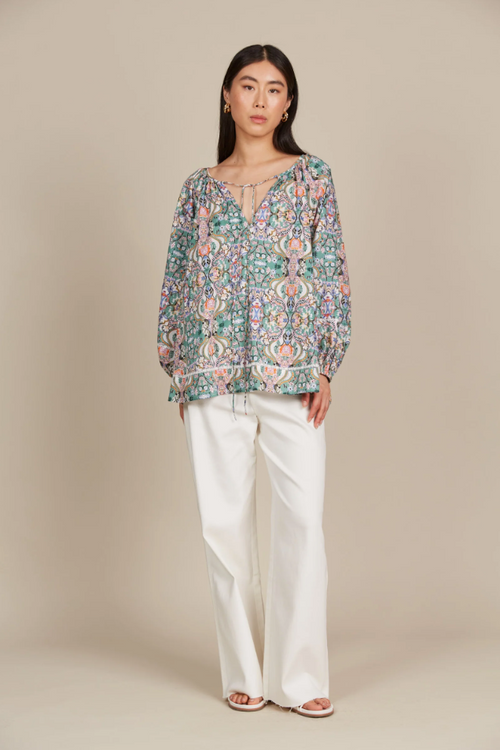 REMI BLOUSE - LOTUS FLEURON