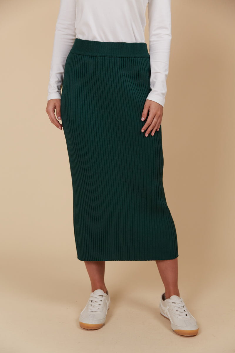 JUNO KNIT SKIRT - PINE