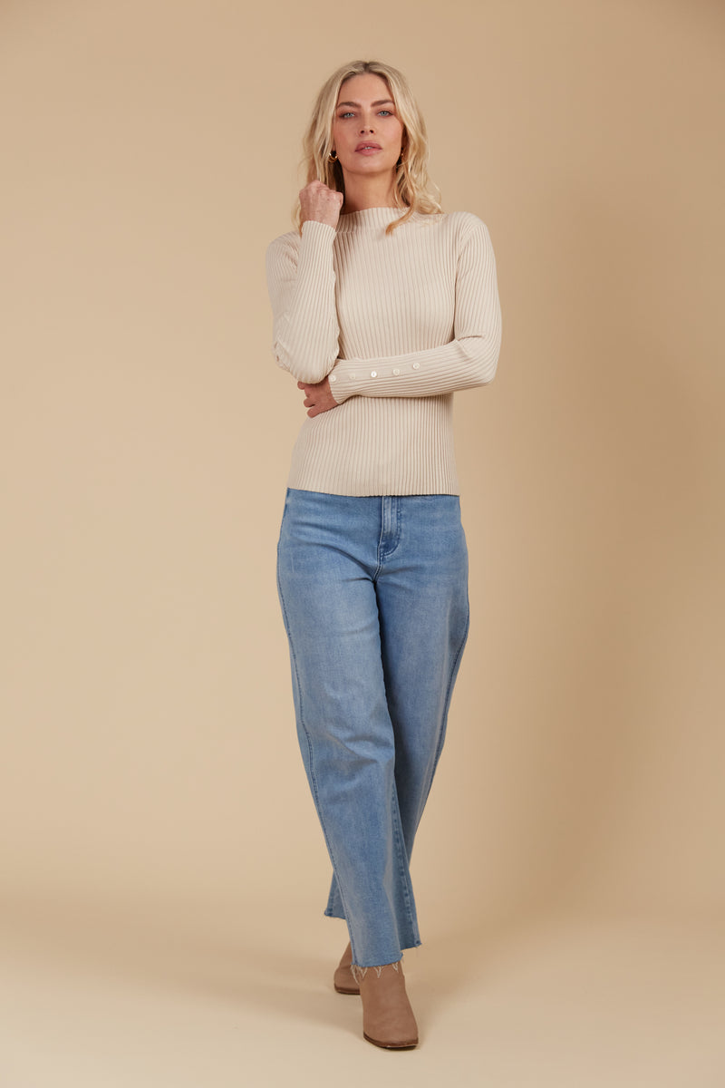 JUNO KNIT TOP - CANVAS