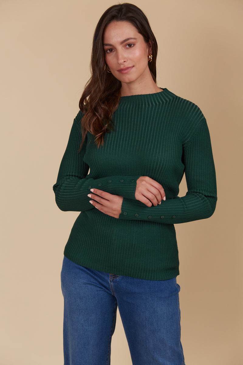 JUNO KNIT TOP - PINE