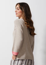 CHUNKY LINEN CARDI - FLAX